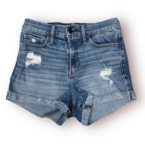 Abercrombie & Fitch Denim Distressed High Rise Shorts size 2